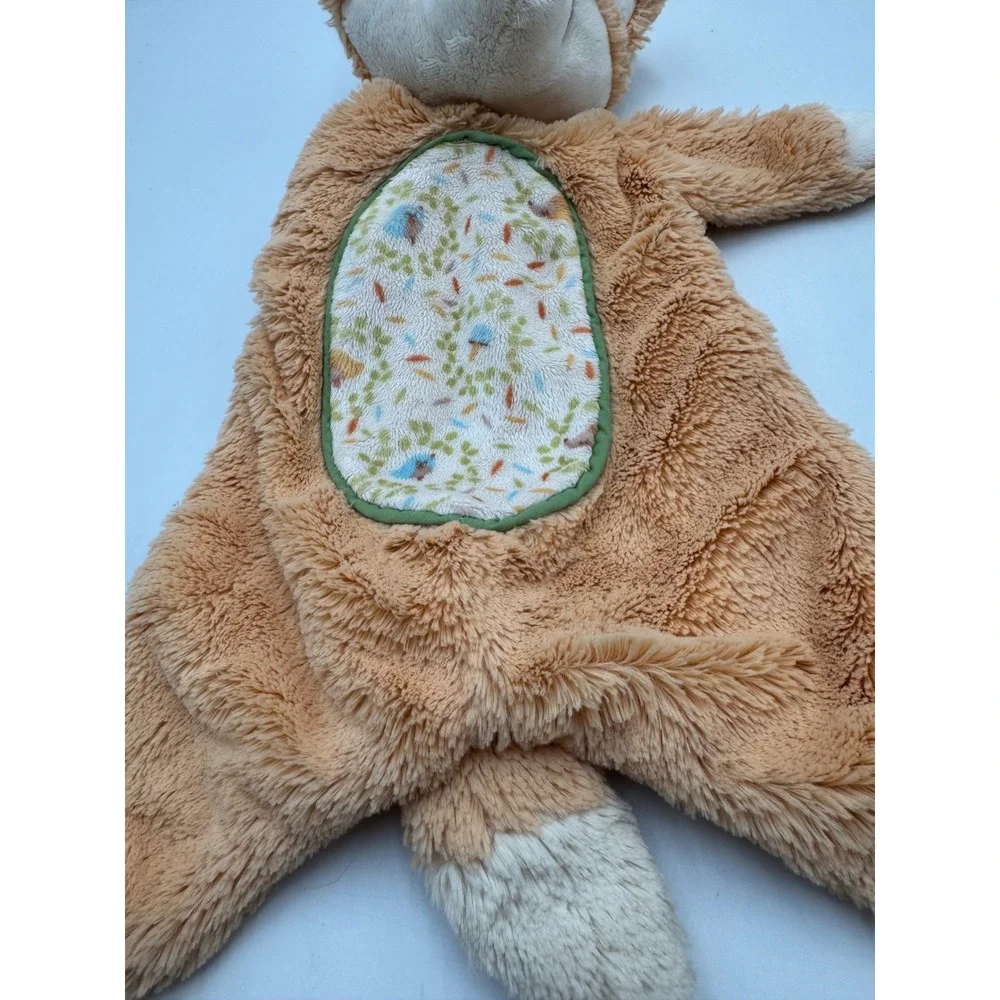 Douglas Baby Fox Snuggler Lovey Plush‎ Forest Mushroom Print Orange Cream